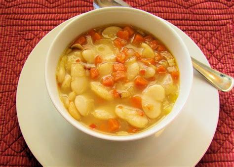 Hearty Giant Lima Bean Soup with Bacon - EnriLemoine | Caldo de habas ...