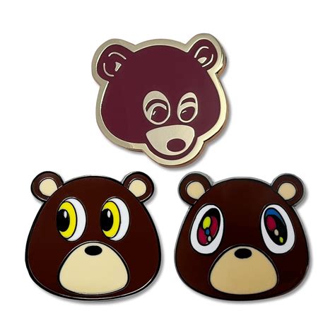 College Dropout Bear, Late Registration Bear, Graduation Bear Hat Pins ...