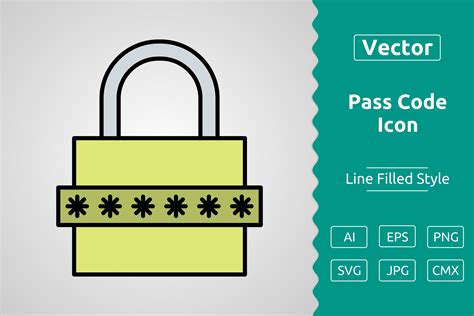 Vector Pass Code Filled Outline Icon Graphic by Muhammad Atiq ...