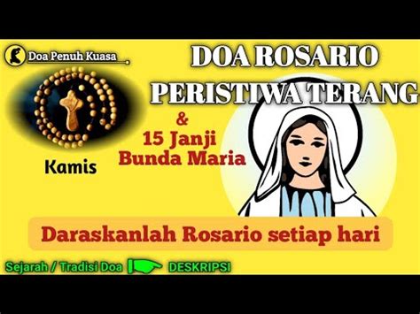 Doa Rosario Peristiwa Terang ( Doa Rosario Misteri Terang ) - Doa Penuh Kuasa - Doa Katolik ...