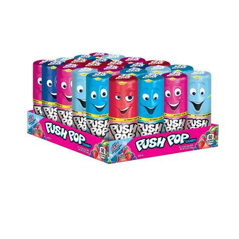 Push Pop Jumbo Candy Assortment Bulk 18 Pack – Blue Raspberry ...