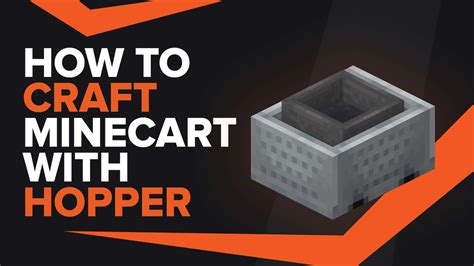 How To Make Minecart With Hopper In Minecraft