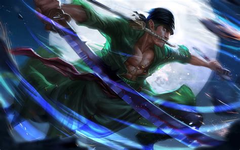 4k, Roronoa Zoro, Katana, Manga, Darkness, One Piece - One Piece ...