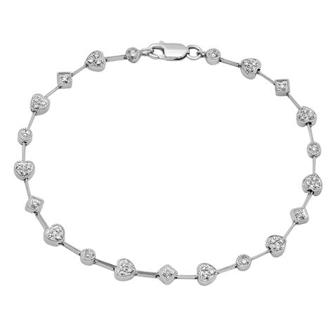 14K White Gold Diamond Bracelet - Westwood Jewelers