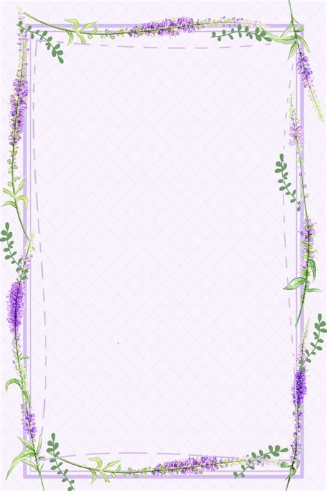 Lavender Purple Flower Border Background Wallpaper Image For Free Download - Pngtree