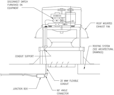 Roof mounted exhaust fan details in AutoCAD, dwg file. - Cadbull