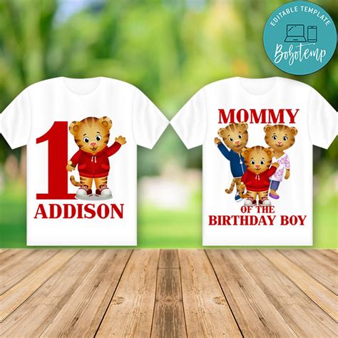 Printable Daniel Tiger Family Shirts Template Instant Download | Bobotemp