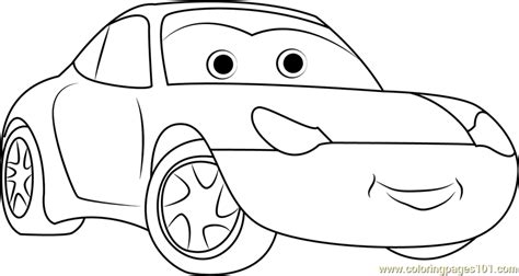 Sally Carrera Coloring Page for Kids - Free Cars Printable Coloring Pages Online for Kids ...