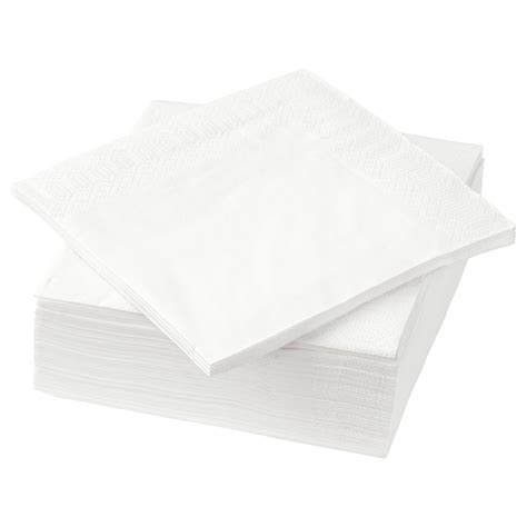 FANTASTISK paper napkin, white, 9 ½x9 ½" - IKEA