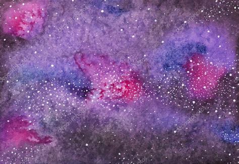 Galaxy or Milky Way. Watercolor space or cosmic background. Vector ...