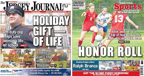 Jersey Journal front and back page news: Thursday, November 24, 2016 ...