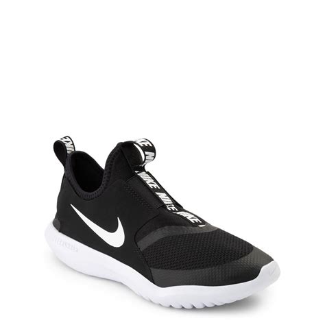 Nike Flex Runner Slip On Athletic Shoe - Little Kid - Black / White ...