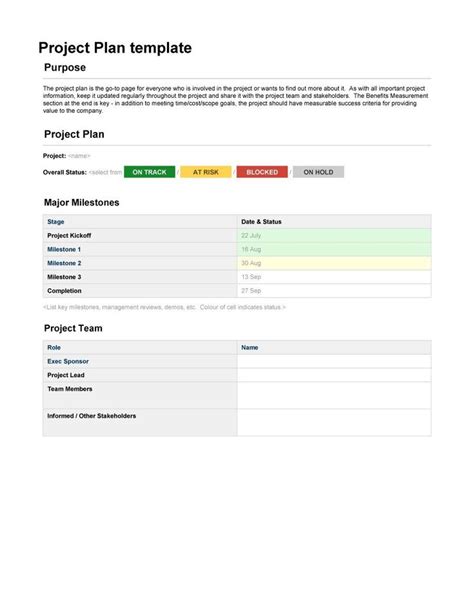 Download project planning template 01 | Business plan template word ...