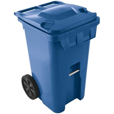 240L Blue American Grip Curbside Garbage Can, with 10" Wheels - Home Hardware