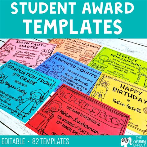 Student Award Templates [Editable] | The Learning Effect Shop | The ...