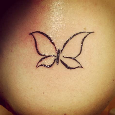 Simple butterfly tattoo shape design for female - Tattooimages.biz