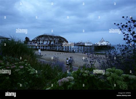 Eastbourne Pier fire Stock Photo - Alamy