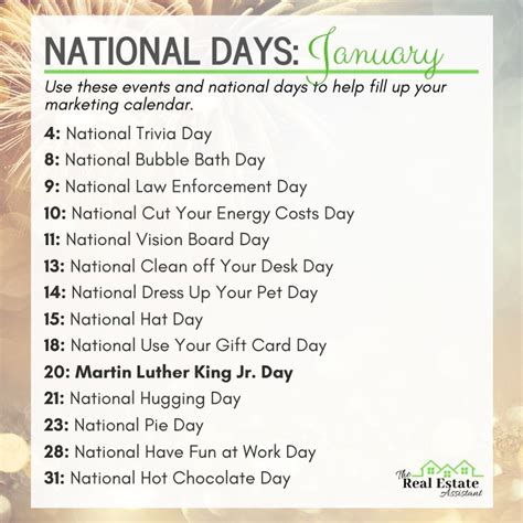 January National Days | National holiday calendar, Fun calendar days ...