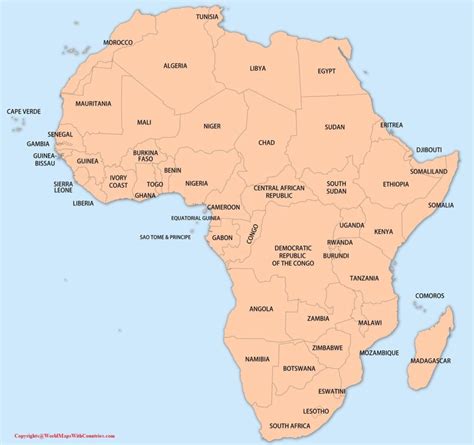 Labeled Map Of Africa With Countries And Capitals | Porn Sex Picture