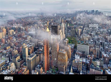 New York. Manhattan. Aerial view at dusk Stock Photo - Alamy