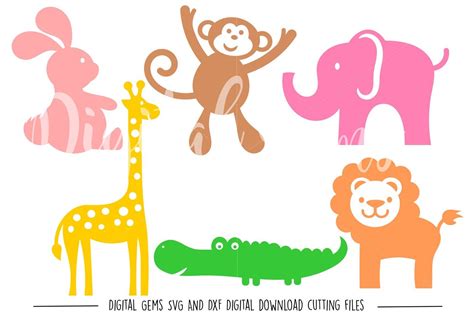 Cute Animal SVG / DXF / EPS / PNG files By Digital Gems | TheHungryJPEG