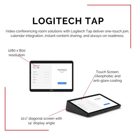 Logitech Tap - touch controller for Microsoft Teams, Zoom