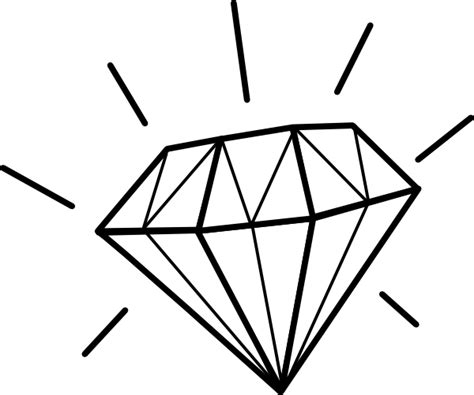 Diamond Outline PNG, Diamond Outline Transparent Background - FreeIconsPNG