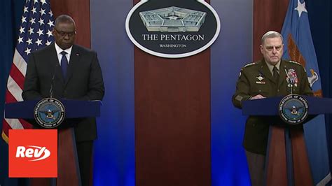 Pentagon Officials Lloyd Austin & Mark Milley Press Conference ...