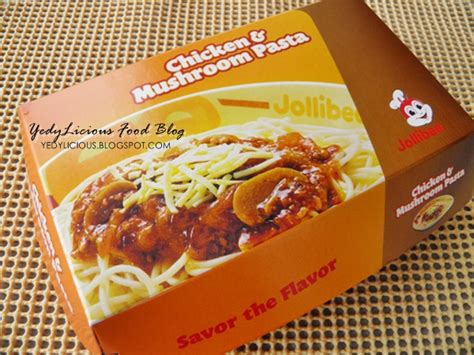 Jollibee Chicken and Mushroom Pasta | YedyLicious Manila Food Blog on ...