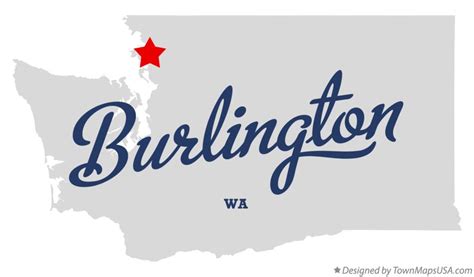 Map of Burlington, WA, Washington