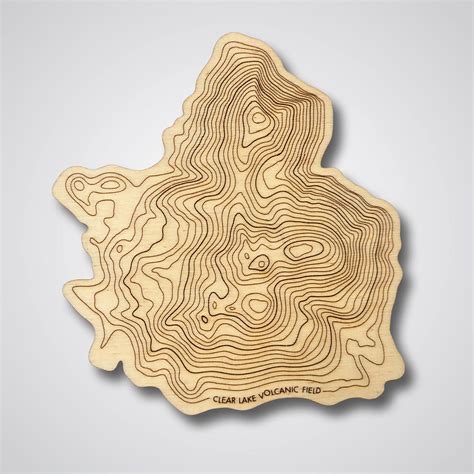 Clear Lake Volcanic Field Topographic Map Wooden Coaster - Etsy