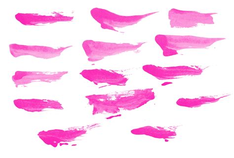 14 Pink Nail Polish Brush Strokes (PNG Transparent) | OnlyGFX.com