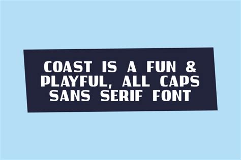 Coast Font Free Download - FreeFontDL