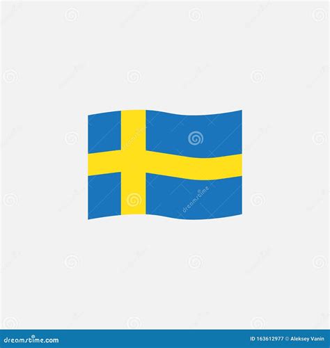 Sweden Flag Colors Flat Icon Stock Vector - Illustration of sweden ...