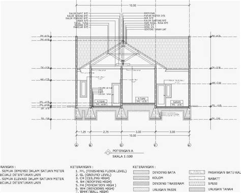 Contoh Gambar Potongan Rumah Minimalis menggunakan Autocad - Griya ...