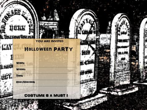 Halloween Party meghívó sablon Szabad kép - Public Domain Pictures