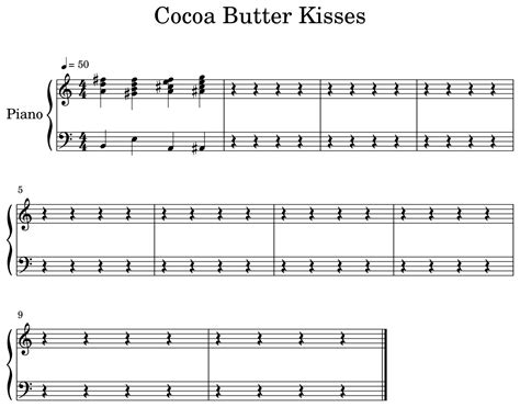 Cocoa Butter Kisses - Sheet music for Piano