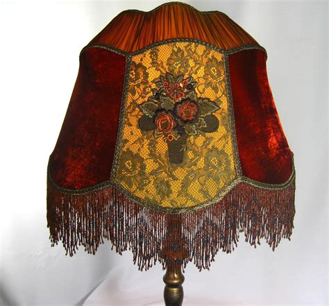 Lamp Shade Handmade Victorian Custom Silk Velvet by JudisLamps