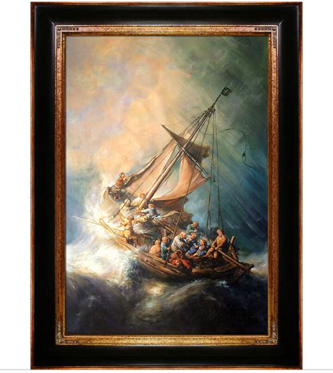 Museum Masters Christ In The Storm By Rembrandt Hand Painted Oil Reproduction - ShopStyle Artwork