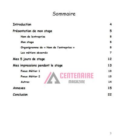 Comment faire un rapport de stage 3eme ? | Centenaire Magazine