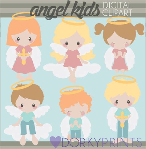 Angel Clipart personal and Limited Commercial Use Angel Kids Digital ...