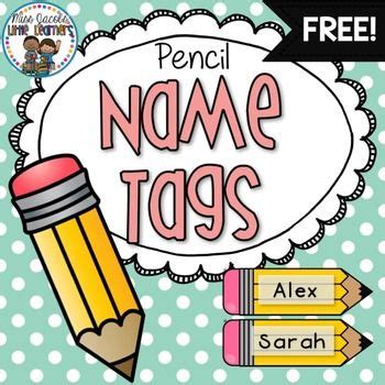 Pencil Name Tags FREE | Pencil Labels | Classroom labels, Teaching ...