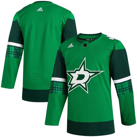 Men's Dallas Stars adidas Green 2020 St. Patrick's Day Jersey