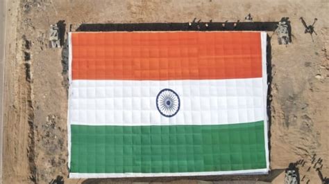 Army Day 2022: World's largest Khadi flag to be displayed in Jaisalmer today | Latest News India ...