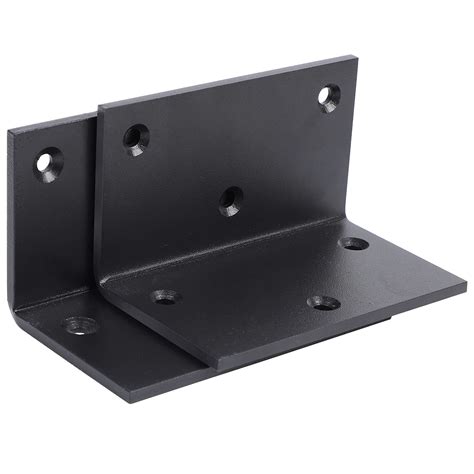 Buy Black Corner Brackets Heavy Duty - Thickness 4.9mm, 5" x 3" L Angle Iron Steel Braces ...