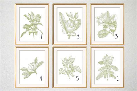 Modern Farmhouse Magnolia Home Decor Green Botanicals - Etsy