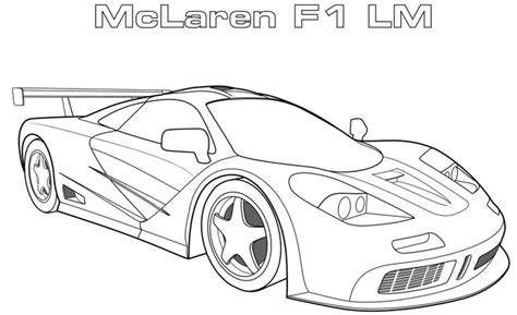 McLaren F1 LM coloring page | Cars coloring pages, Mclaren f1 lm, Mclaren f1