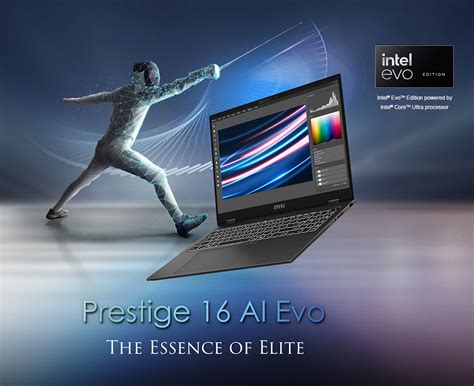 MSI Prestige 16 AI EVO 16" UHD+ OLED Ultra Thin Professional Laptop ...