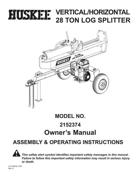 Huskee Log Splitter 35 Ton 12 5 Hp Parts | Reviewmotors.co