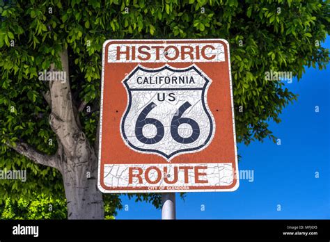 Route 66 california road sign hi-res stock photography and images - Alamy